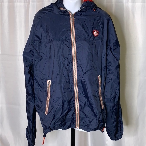 Superdry sport zippered hooded jacket size - L